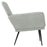 Fauteuil 62x79x79 cm fluweel lichtgrijs