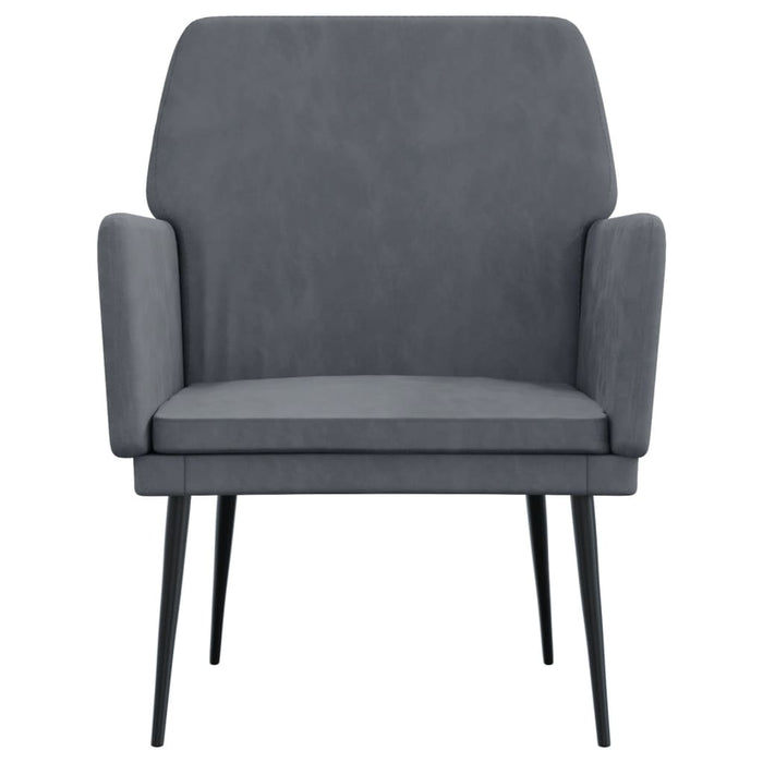 Fauteuil 62x79x79 cm fluweel donkergrijs