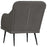 Fauteuil 63x76x80 cm fluweel donkergrijs