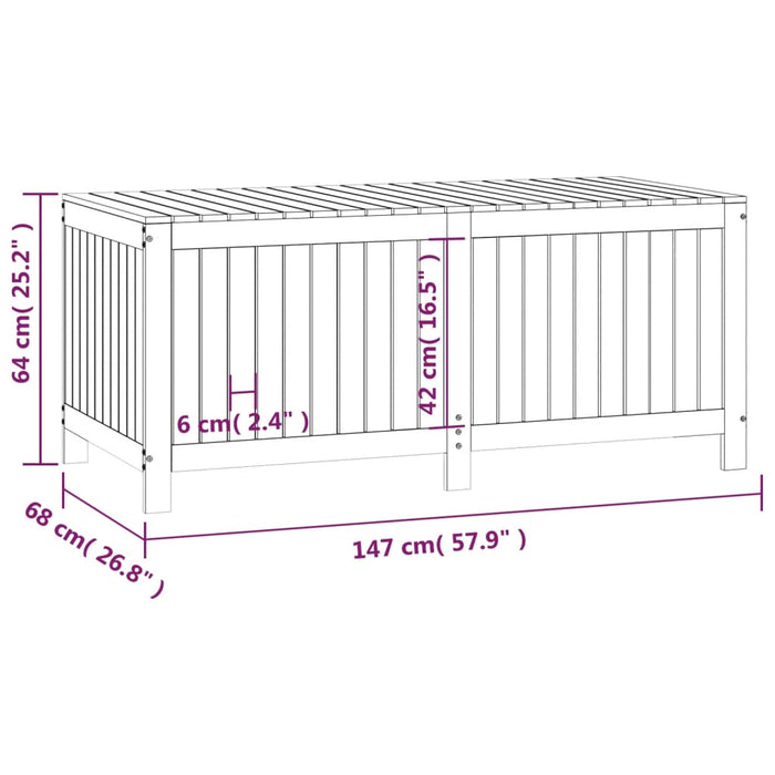 Tuinbox 147x68x64 cm massief grenenhout honingbruin