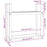 Haardhoutrek 110x35x108,5 cm massief grenenhout wit