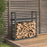 Haardhoutrek 110x35x108,5 cm massief grenenhout grijs