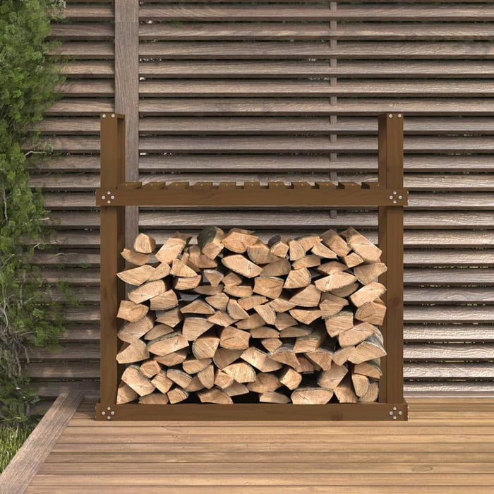 Haardhoutrek 110x35x108,5 cm massief grenenhout honingbruin