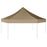 Partytent inklapbaar zeshoekig 3,6x3,1 m taupe 220 g/m²