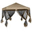 Partytent met wanden zeshoekig 3,6x3,1 m taupe 220 g/m²