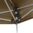 Partytent met wanden zeshoekig 3,6x3,1 m taupe 220 g/m²