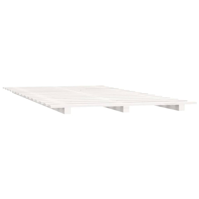 Bedframe massief grenenhout wit 120 x 190 cm