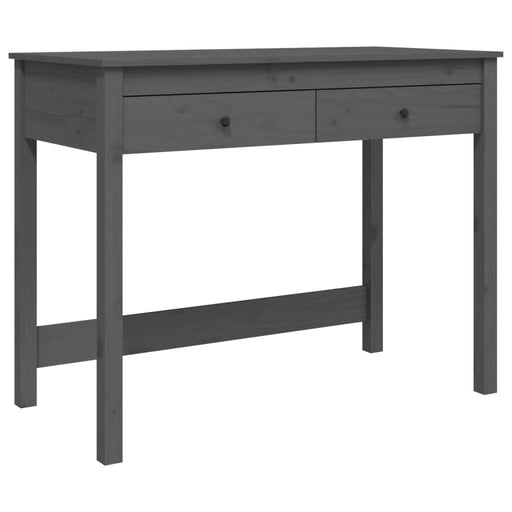 Bureau met lades 100x50x78 cm massief grenenhout grijs