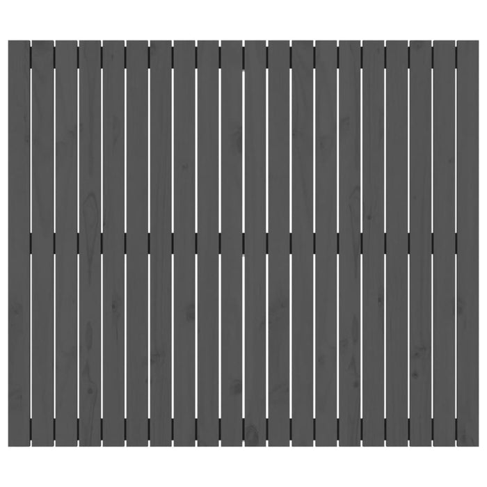 Wandhoofdbord 127,5x3x110 cm massief grenenhout grijs