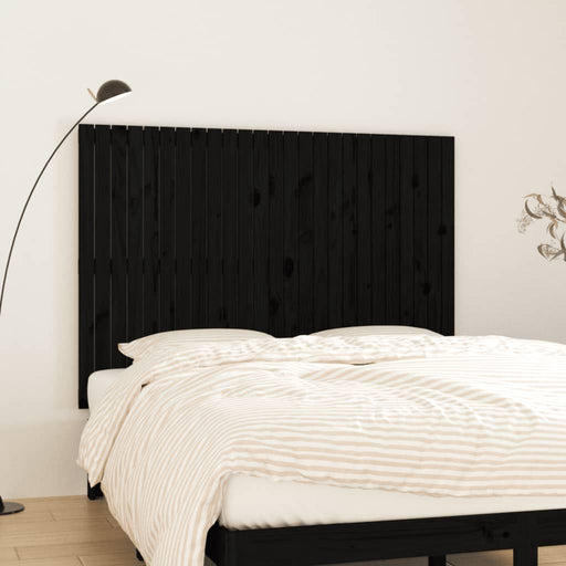 Wandhoofdbord 159,5x3x110 cm massief grenenhout zwart