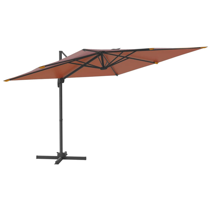 Zweefparasol met aluminium paal 400x300 cm terracottakleurig