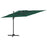 Zweefparasol met dubbel dak 300x300 cm groen