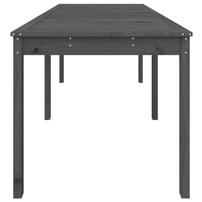 Tuintafel 159,5x82,5x76 cm massief grenenhout grijs