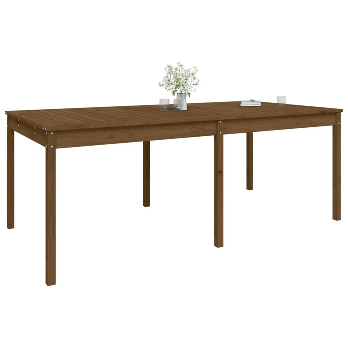 Tuintafel 203,5x100x76 cm massief grenenhout honingbruin