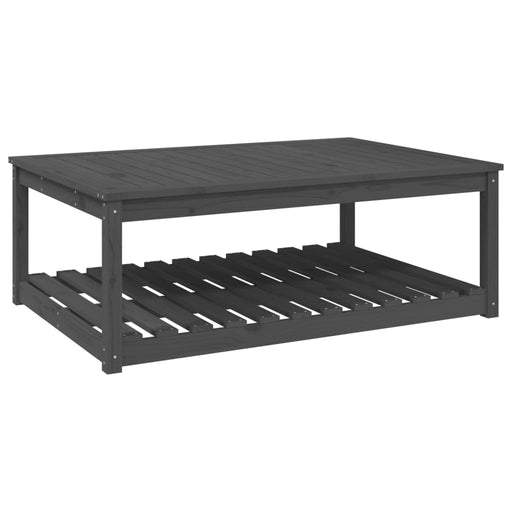 Tuintafel 121x82,5x45 cm massief grenenhout grijs