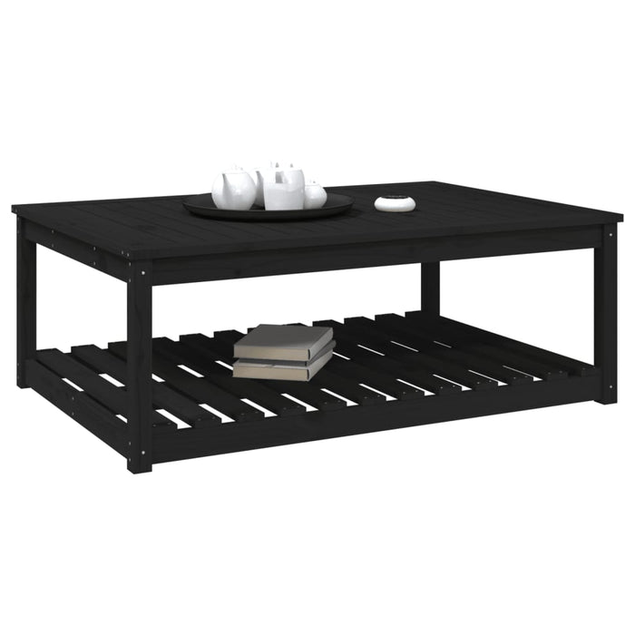 Tuintafel 121x82,5x45 cm massief grenenhout zwart