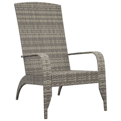 Tuinstoel Adirondack poly rattan grijs