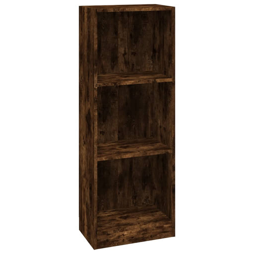 Boekenkast 3-laags 40x24x109 cm bewerkt hout gerookt eikenkleur