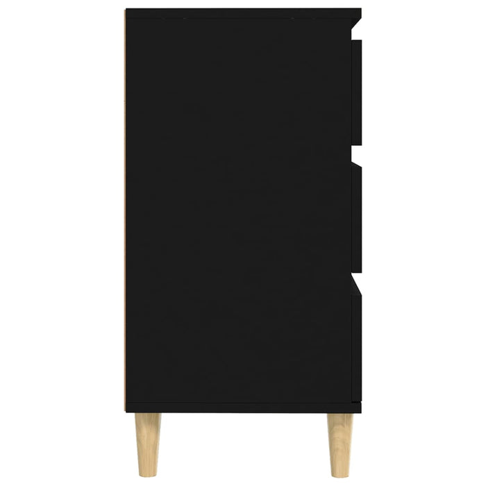 Dressoir 60x35x70 cm bewerkt hout zwart