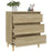 Dressoir 60x35x70 cm bewerkt hout sonoma eikenkleurig