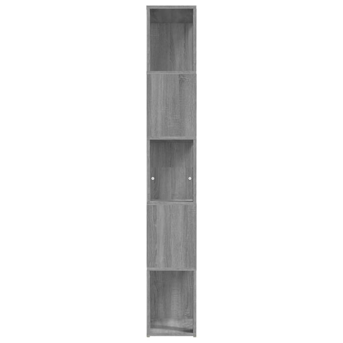 Boekenkast 45x24x160 cm bewerkt hout grijs sonoma eikenkleurig