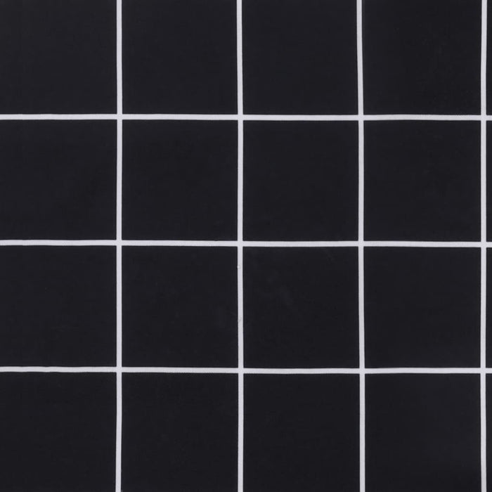Palletkussen ruitpatroon 50x50x12 cm stof zwart