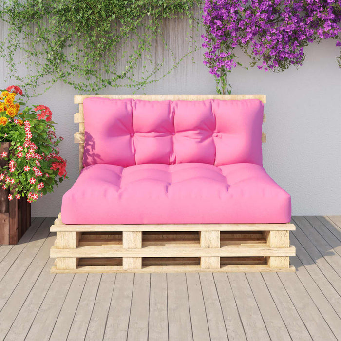 Palletbankkussens 2 st stof roze