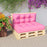 Palletbankkussens 2 st stof roze