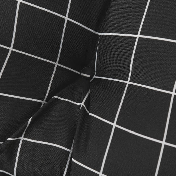 Palletkussens 3 st ruitpatroon oxford stof zwart