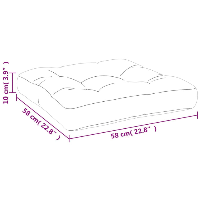 Palletkussen bladpatroon 58x58x10 cm oxford stof