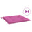 Tuinstoelkussens 4 st 50x50x3 cm stof roze