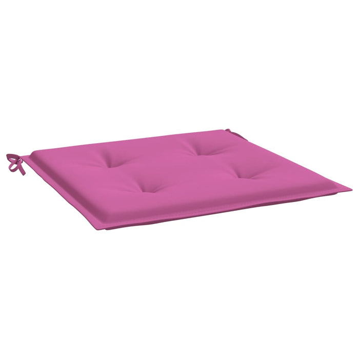 Tuinstoelkussens 4 st 50x50x3 cm stof roze