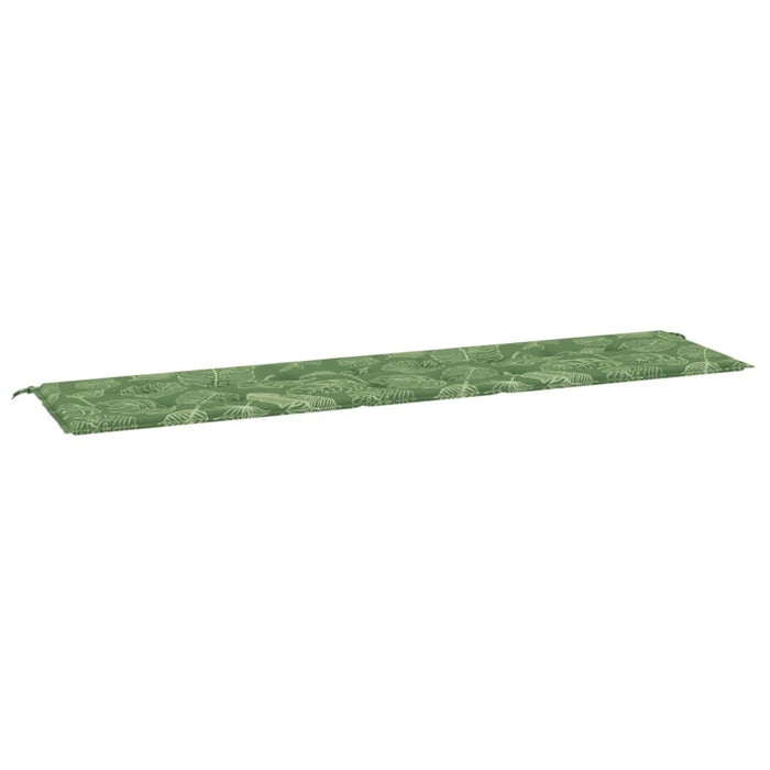 Tuinbankkussen bladpatroon 200x50x3 cm stof