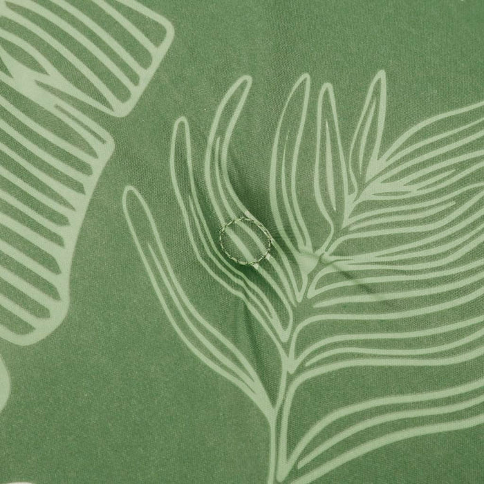 Tuinbankkussen bladpatroon 200x50x3 cm stof