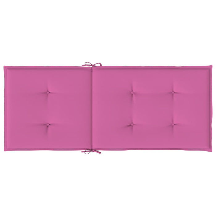 Stoelkussens 4 st hoge rug stof roze