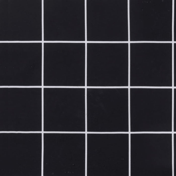 Stoelkussens 6 st ruitpatroon 50x50x7 cm stof zwart