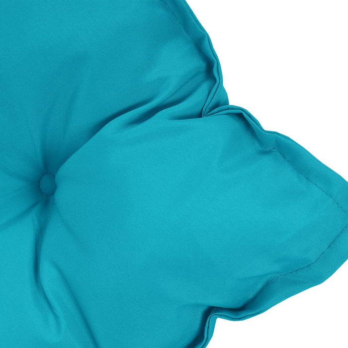 Stoelkussens 4 st 50x50x7 cm stof turquoise