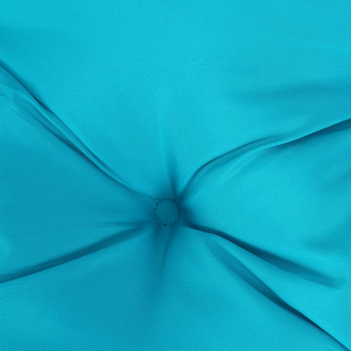 Tuinbankkussens 2 st 100x50x7 cm stof turquoise