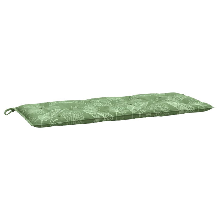 Tuinbankkussens 2 st bladpatroon 120x50x7 cm stof