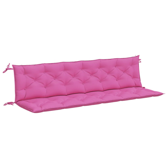 Tuinbankkussens 2 st 200x50x7 cm stof roze