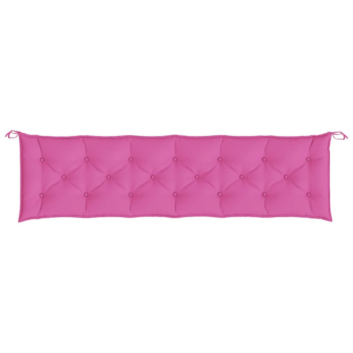 Tuinbankkussens 2 st 200x50x7 cm stof roze