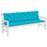 Tuinbankkussens 2 st 200x50x7 cm stof turquoise