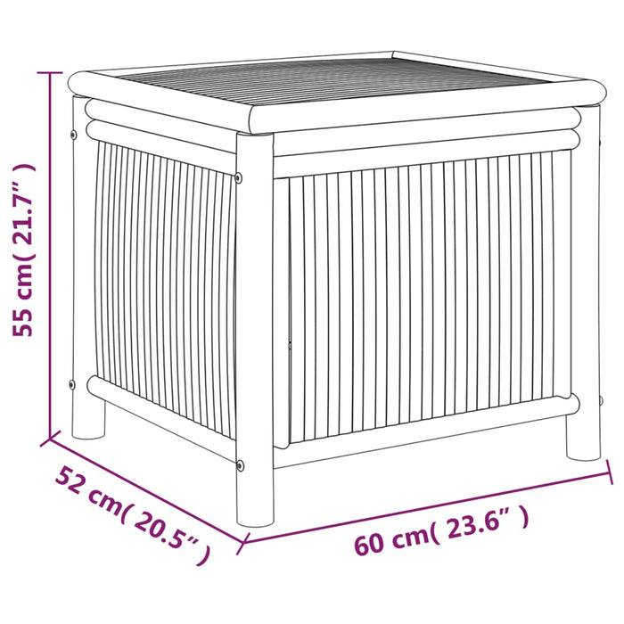 Tuinbox 60x52x55 cm bamboe