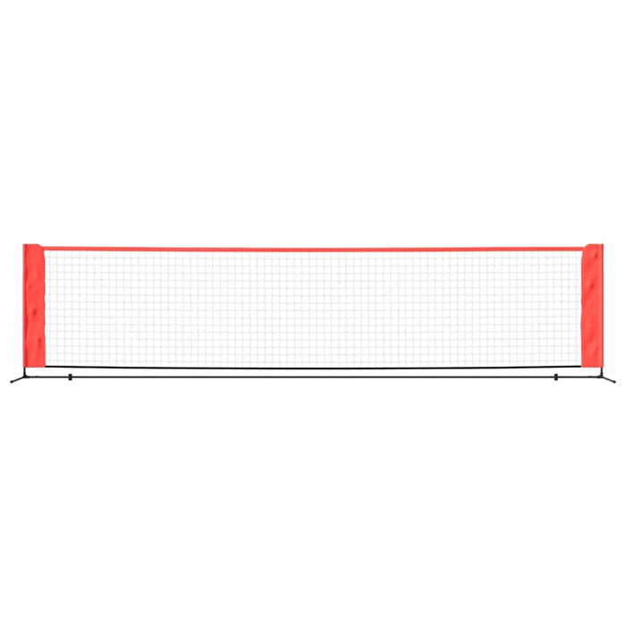 Tennisnet 400x100x87 cm polyester zwart en rood