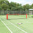 Tennisnet 400x100x87 cm polyester zwart en rood