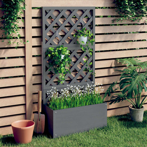 Plantenbak met latwerk 65x33x135 cm HKC