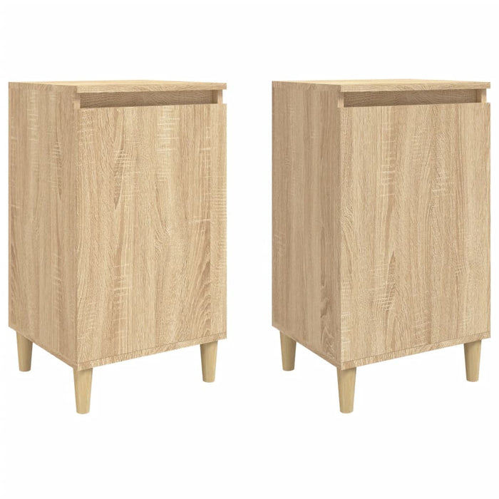 Nachtkastjes 2 st 40x35x70 cm bewerkt hout sonoma eikenkleurig