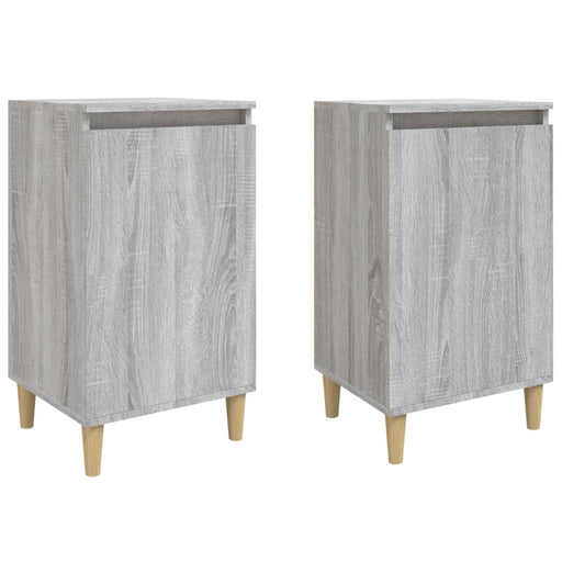 Nachtkastjes 2 st 40x35x70 cm bewerkt hout grijs sonoma eiken