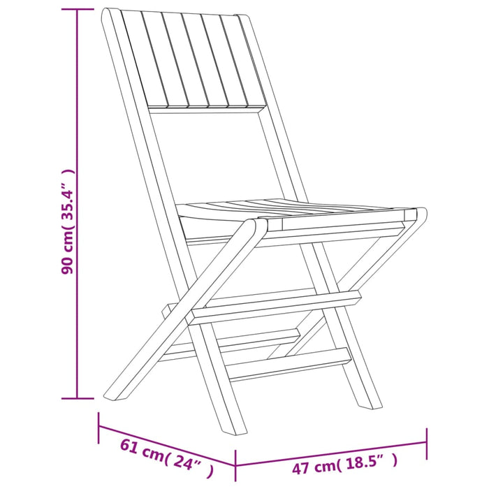 Tuinstoelen inklapbaar 2 st 47x61x90 cm massief teakhout