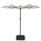 Parasol dubbel 316x240 cm zandwit